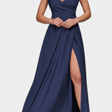 Marisol – Vestido Largo Con Drapeado Para Una Elegancia Sofisticada