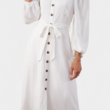 Marina – Vestido Elegante con Hombros Descubiertos y Detalles Refinados