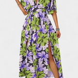 María – Vestido Largo Floral con Estilo Fresco y Elegante