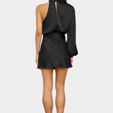 Claudia – Vestido Mini Drapado de Un Hombro Para Un Look Elegante y Moderno