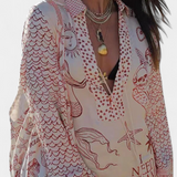 Isabel – Conjunto Camisero Estampado con Short Elástico para un Estilo Bohemio y Auténtico