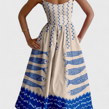 Carmen – Vestido Vintage con Estampado Divertido para Días Soleados