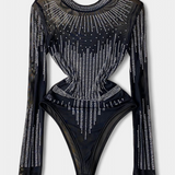 Valentina – Body Seductor de Malla Transparente con Brillos Elegantes