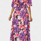 María – Vestido Largo Floral con Estilo Fresco y Elegante