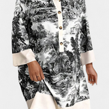 Estela – Vestido Camisero Estampado Con Estilo Único y Elegante