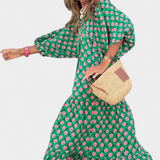 Paloma – Vestido Boho con Estampado Artístico y Estilo Único