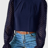 Elena – Blusa de Manga Larga Náutica para un Estilo Elegante y Sofisticado