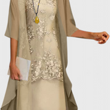 Valentina – Vestido Conjunto Elegante de Chiffon para Momentos Especiales