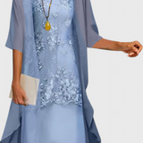 Valentina – Vestido Conjunto Elegante de Chiffon para Momentos Especiales