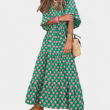 Paloma – Vestido Boho con Estampado Artístico y Estilo Único