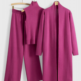 Olivia – Conjunto de Punto de 3 Piezas para Elegancia y Comodidad Diaria