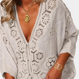 Aitana – Blusa de Crochet Elegante y Romántica
