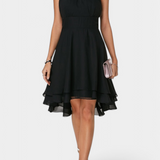 Teresa – Vestido de Gasa con Volantes para un Look Sofisticado y Romántico