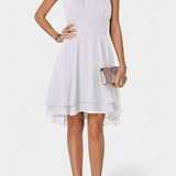 Teresa – Vestido de Gasa con Volantes para un Look Sofisticado y Romántico