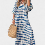 Paloma – Vestido Boho con Estampado Artístico y Estilo Único