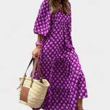 Paloma – Vestido Boho con Estampado Artístico y Estilo Único
