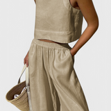 Avelina – Conjunto Minimalista de Algodón y Lino para un Estilo Elegante y Cómodo