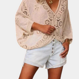 Aitana – Blusa de Crochet Elegante y Romántica