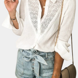 Claudia – Blusa de Encaje Bohemia para un Estilo Elegante y Cómodo