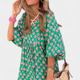Paloma – Vestido Boho con Estampado Artístico y Estilo Único