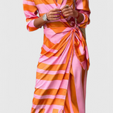 Elena – Vestido Envolvente Impreso Para Tu Estilo Chic y Cómodo