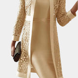 Lucienne – Conjunto de Vestido de Dos Piezas con Encaje Elegante y Romántico