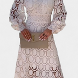Claudia – Vestido Midi de Encaje Elegante y Romántico para Lucir Radiante