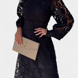 Claudia – Vestido Midi de Encaje Elegante y Romántico para Lucir Radiante
