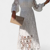 Claudia – Vestido Midi de Encaje Elegante y Romántico para Lucir Radiante