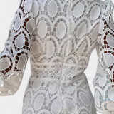 Claudia – Vestido Midi de Encaje Elegante y Romántico para Lucir Radiante