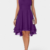 Teresa – Vestido de Gasa con Volantes para un Look Sofisticado y Romántico