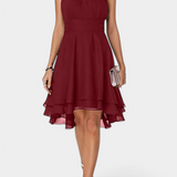 Teresa – Vestido de Gasa con Volantes para un Look Sofisticado y Romántico