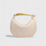 Alba – Bolso Woven con Asa Dorada para un Look Elegante y Sofisticado