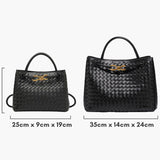 Elena – Bolsa Diaria Tejida Índigo Con Estilo y Comodidad