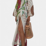 Valentina – Vestido Cruzado Floral con Estilo Bohemio y Elegante