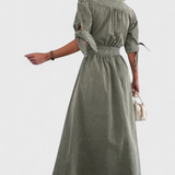 Adelina – Vestido Midi de Denim con Estilo y Elegancia Sin Esfuerzo