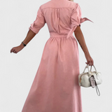Adelina – Vestido Midi de Denim con Estilo y Elegancia Sin Esfuerzo