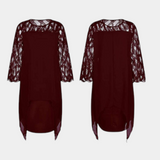 Elena – Vestido Elegante de Talla Grande con Mangas de Encaje