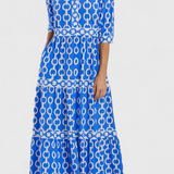 Tania – Vestido Midi con Estampado Único y Sofisticado