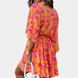 Marisol – Vestido Mini Con Nudo Frontal Y Volantes Ideal Para Brillar