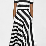 Clara – Vestido Maxi de Rayas con Estilo Fresco y Elegante