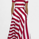 Clara – Vestido Maxi de Rayas con Estilo Fresco y Elegante