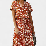 Renata – Vestido Midi de Lunares Con Estilo Juguetón y Comodidad Inigualable