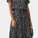 Renata – Vestido Midi de Lunares Con Estilo Juguetón y Comodidad Inigualable
