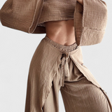 Clara – Conjunto Bohemio con Kimono y Pantalón Cruzado para Estilo y Comodidad