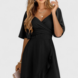 Clara – Vestido Mini Fruncido Elegante para Brillar en Cualquier Ocasión