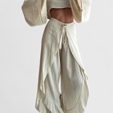 Clara – Conjunto Bohemio con Kimono y Pantalón Cruzado para Estilo y Comodidad