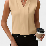 Claudia – Blusa sin Mangas con Escote en V