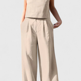 Claudia – Conjunto Vintage Sin Mangas para Un Verano Fresco y Elegante