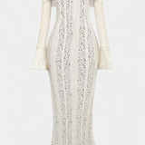 Mariana – Vestido Maxi Off-Shoulder de Encaje, Elegancia y Romanticismo en Cada Detalle